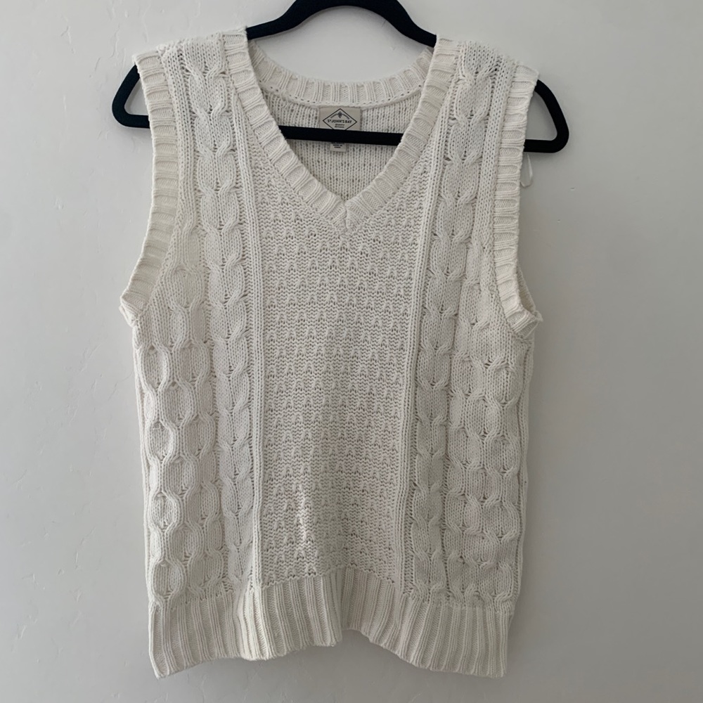 St. John’s Bay Cream Cable Knit Vest